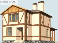 R-104-1P проект двухэтажного коттеджа из пенобетона размером 11 на 7 