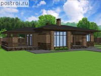 R-152-1K проект одноэтажного гаража из кирпича размером 18 на 15