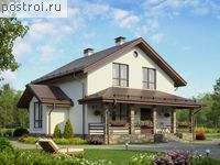 R-153-1K проект двухэтажного коттеджа из кирпича размером 12 на 10 