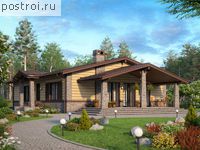 R-155-2P проект одноэтажного коттеджа из пеноблоков размером 12 на 16 