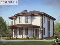 R-167-1P проект двухэтажного дома из пеноблоков размером 11 на 12 