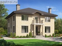R-229-1P проект двухэтажного коттеджа из газобетона размером 12 на 12