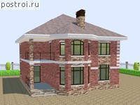 R-246-1P проект двухэтажного дома из газобетона с мансардой размером 12 на 14