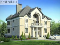 R-264-1P проект двухэтажного дома из пеноблоков размером 14 на 15 