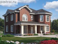 R-277-1P проект двухэтажного дома из пеноблоков с мансардой размером 13 на 24 