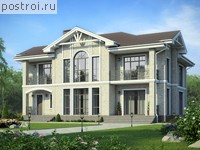 R-311-1P проект двухэтажного дома из пенобетона размером 15 на 14 