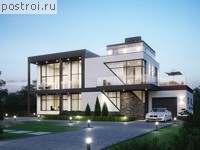 R-333-1M проект двухэтажного монолитного дома с гаражом размером 22 на 15