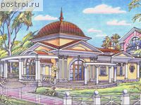 S-171-1K проект одноэтажной бани из кирпича размером 7 на 18 