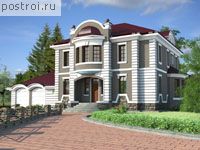 S-465-1K проект двухэтажного дома из кирпича с гаражом размером 13 на 21 