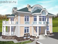 S-541-1K проект двухэтажного дома из кирпича с цоколем размером 13 на 14 