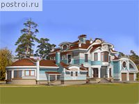 S-665-1K проект двухэтажного дома из кирпича с подвалом и гаражом размером 16 на 35 