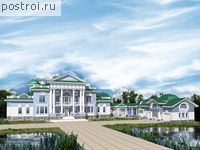 S-701-1K проект двухэтажного дома из кирпича с гаражом размером 22 на 32 