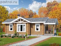 T-040-1D проект одноэтажной деревянной бани из бревна размером 5 на 13 