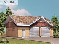 T-076-1K проект одноэтажного гаража из кирпича размером 7 на 11 