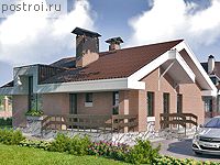 T-082-1K проект одноэтажного дома из кирпича размером 10 на 10