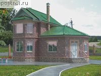 T-084-1P проект двухэтажного дома из пеноблока размером 8 на 11 