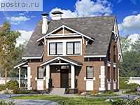 T-114-1P проект двухэтажного коттеджа из пенобетона размером 8 на 10 