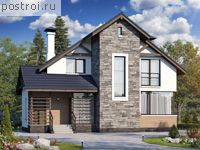 T-117-1P проект двухэтажного коттеджа из пенобетона размером 9 на 11 