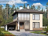 T-126-2P проект двухэтажного дома из газобетона с гаражом размером 10 на 12 