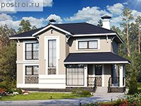 T-141-1P проект двухэтажного дома из газобетона размером 11 на 11 