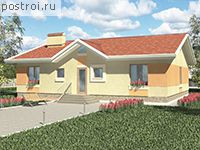 T-146-1P проект одноэтажного дома из газобетона размером 12 на 14 