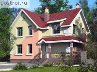 T-150-1K проект одноэтажного дома из кирпича с мансардой размером 10 на 11 