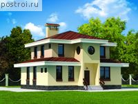 T-150-1P проект двухэтажного дома из газобетона размером 11 на 12 