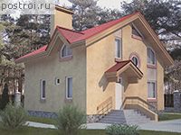 T-165-1K проект одноэтажного дома из кирпича с мансардой размером 10 на 10 