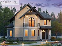 T-166-1K проект двухэтажного дома из кирпича размером 14 на 11 