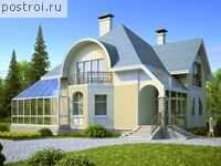 T-196-1P проект двухэтажного дома из пеноблоков размером 12 на 14 