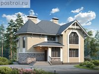 T-212-1P проект двухэтажного дома из пенобетона размером 14 на 11 