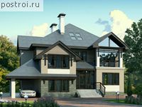 T-261-2P проект двухэтажного дома из пеноблоков размером 16 на 17 