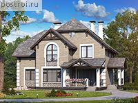 T-276-1P проект двухэтажного дома из пеноблоков с мансардой размером 14 на 15 