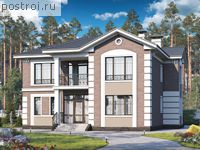 T-288-1P проект двухэтажного дома из пеноблоков размером 17 на 13 