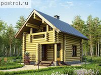 U-048-1D проект двухэтажной деревянной бани размером 5 на 7 