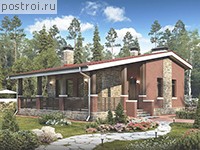 U-050-2K проект одноэтажного дома из кирпича размером 8 на 8