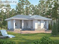 U-055-1K проект одноэтажной бани из кирпича размером 9 на 12