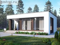 U-060-1P проект одноэтажной бани из пеноблока размером 9 на 7 