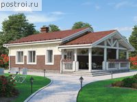 U-062-1K проект одноэтажной бани из кирпича размером 10 на 15 