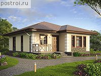 U-066-1P проект одноэтажного дома из пеноблока размером 11 на 9