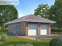 U-067-1K проект одноэтажного гаража из кирпича размером 7 на 11 