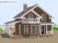 U-078-2K проект двухэтажного дома из кирпича размером 11 на 8