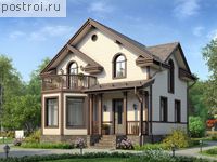 U-089-1D проект одноэтажного деревянного дома из бруса с мансардой размером 9 на 8 