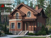 U-089-1K проект двухэтажного дома из кирпича размером 8 на 11