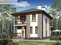 U-116-1K проект двухэтажного коттеджа из кирпича размером 8 на 11 