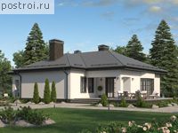 U-119-1K проект одноэтажного коттеджа из кирпича размером 12 на 17 