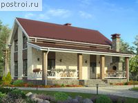 U-131-1M проект одноэтажной монолитной бани с мансардой размером 7 на 11 