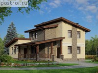 U-134-2P проект двухэтажного дома из газобетона размером 12 на 13 