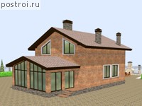 U-141-1P проект двухэтажного дома из газобетона размером 10 на 10