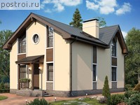 U-142-2P проект двухэтажного дома из газобетона размером 8 на 11 